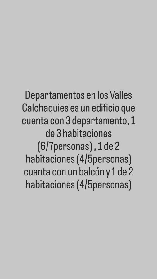 Departamentos En Los Valles Calchaquies Cafayate Exterior photo